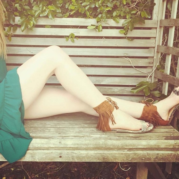 Fringe Boho Chic Multicolor Sandals - Picture 4 of 6